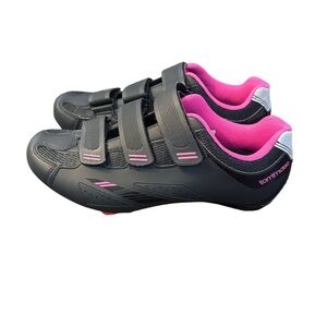 Tommaso Women’s Cycling Shoes SPD Clipless Black Pink Size 9 EU 40